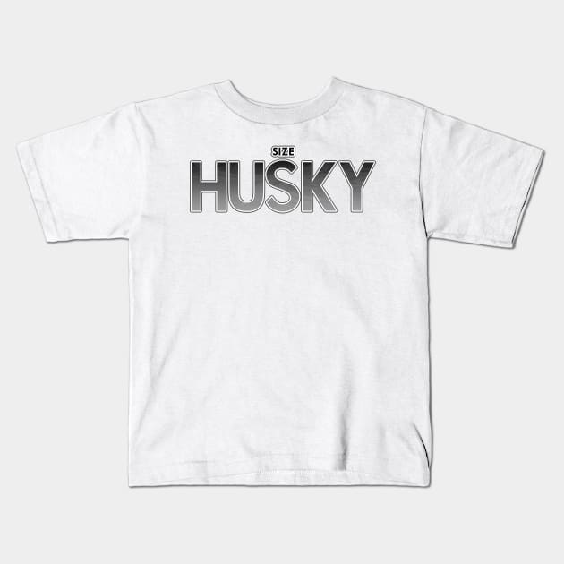 Size HUSKY (gray) Kids T-Shirt by Nostalgink